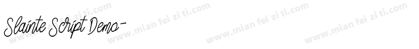 Slainte Script Demo字体转换